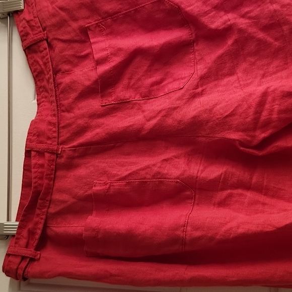 Red linen Banana Republic pants - Picture 2 of 7